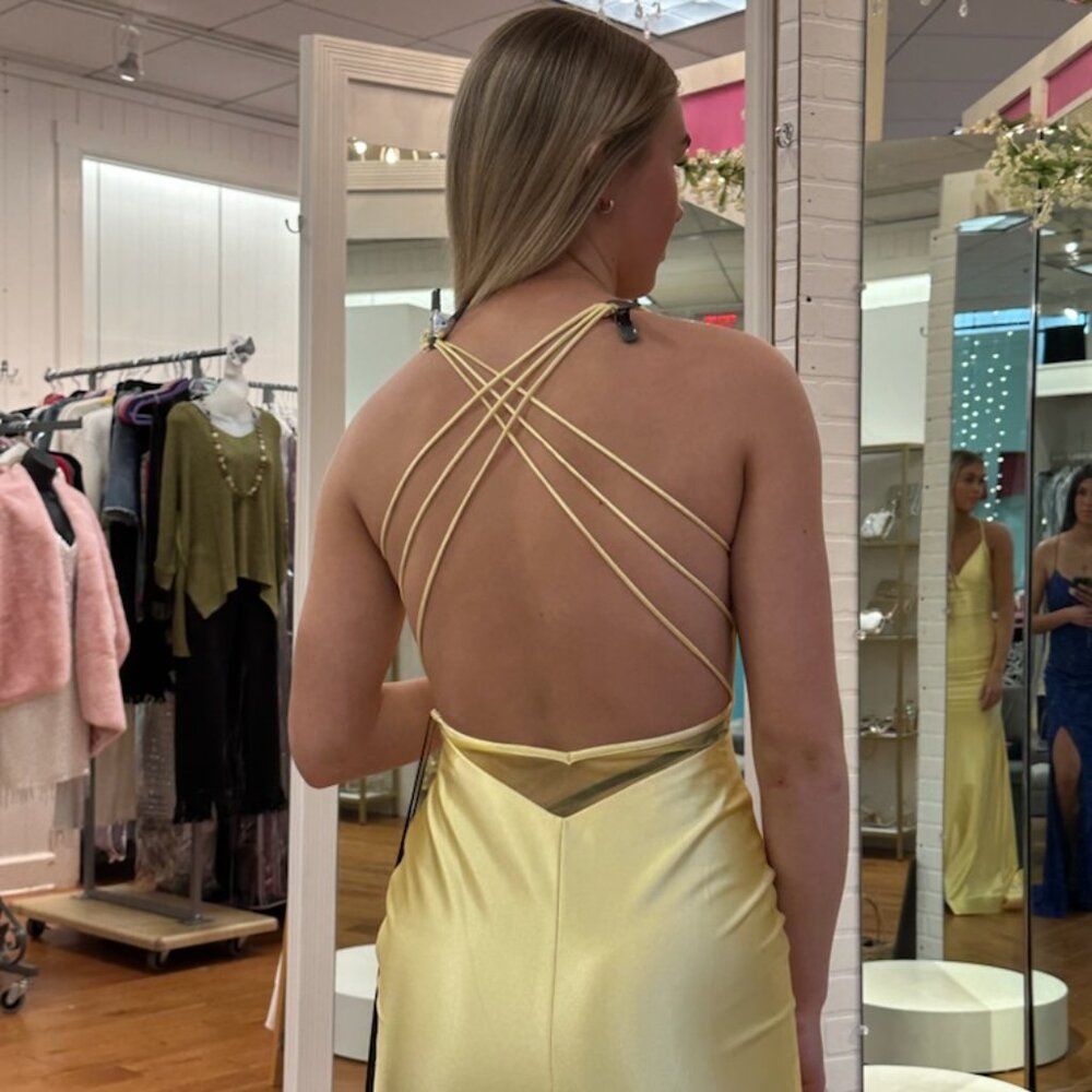 Elegant Alyce Paris Prom Dress 61966 - light yellow - Picture 5 of 5